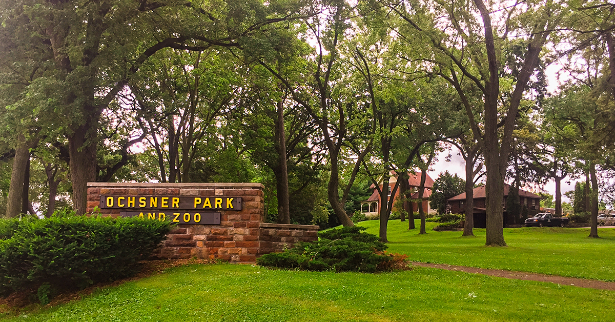 ochsner park and zoo sign