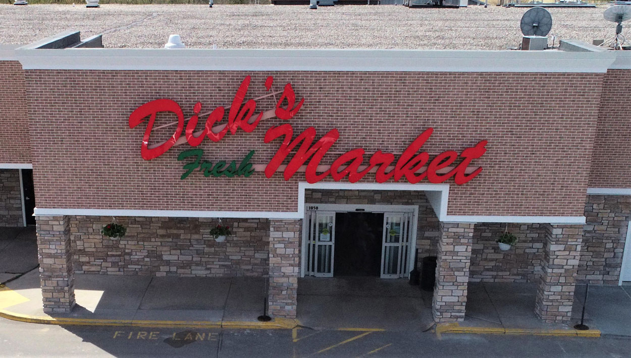Dick's fresh market building expansion exterior
