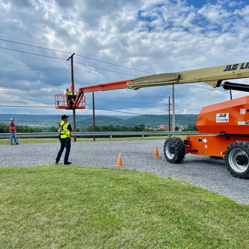 Picture of boom lift training.