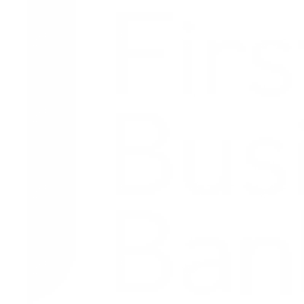 First Business Bank White Logo.